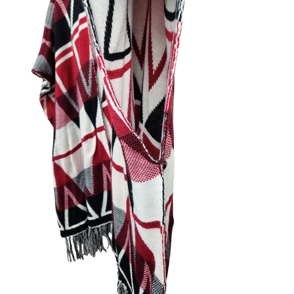 Flying Tomato Fringe Aztec Southwestern Print Shrug Kimono Women's Size Medium - Picture 5 of 8